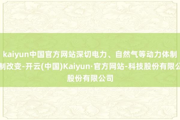 kaiyun中国官方网站深切电力、自然气等动力体制机制改变-开云(中国)Kaiyun·官方网站-科技股份有限公司