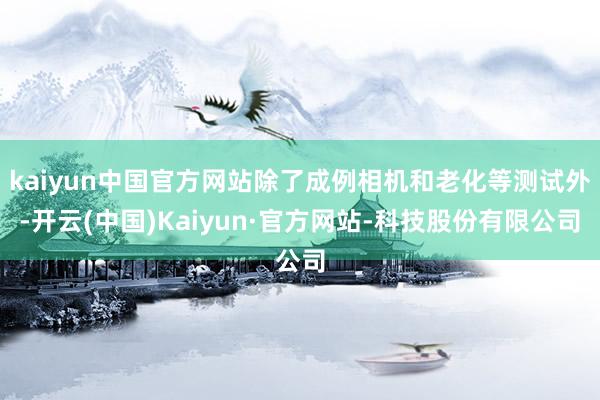 kaiyun中国官方网站除了成例相机和老化等测试外-开云(中国)Kaiyun·官方网站-科技股份有限公司
