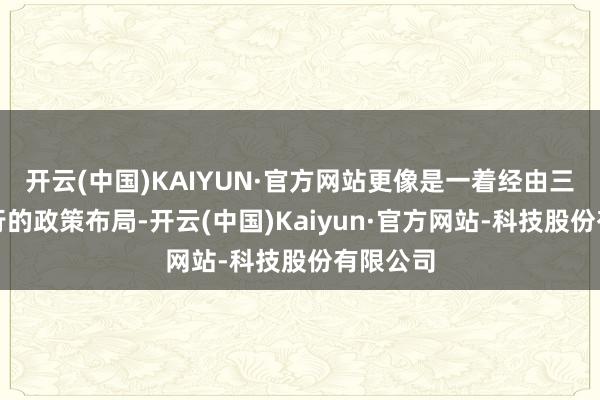 开云(中国)KAIYUN·官方网站更像是一着经由三想尔后行的政策布局-开云(中国)Kaiyun·官方网站-科技股份有限公司